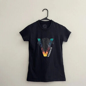 Versace emblem tshirt black designer casual graphic t shirt